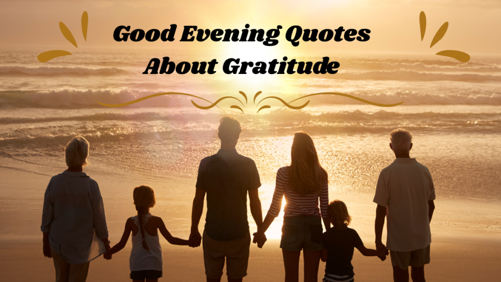 Good Evening Quotes About Gratitude