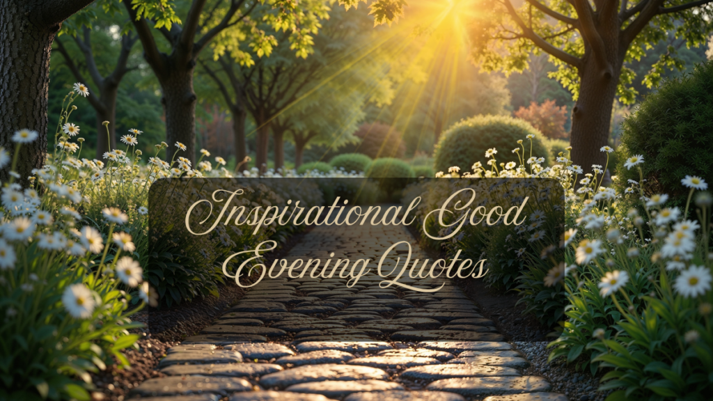 Inspirational Good Evening Quotes